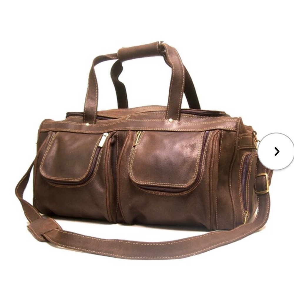 21" Distressed Leather Weekend/Duffle Bag